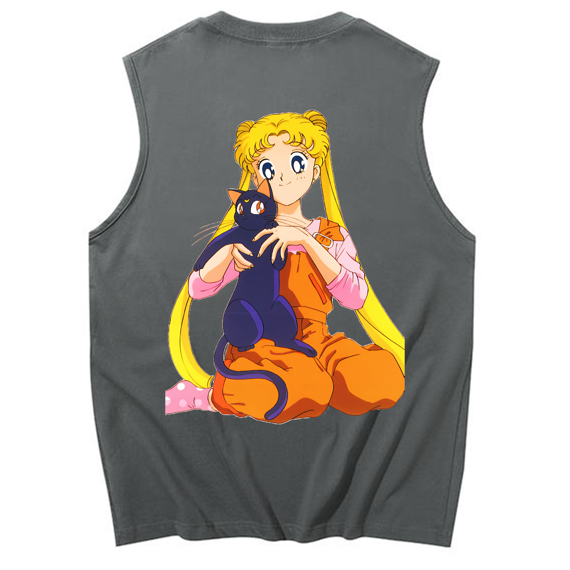 （画像用） 美少女戦士セーラームーン 愛野 美奈子 あいの みなこ Sailor Moon Aino Minako コットン100％タンクトップ（背面プリント）